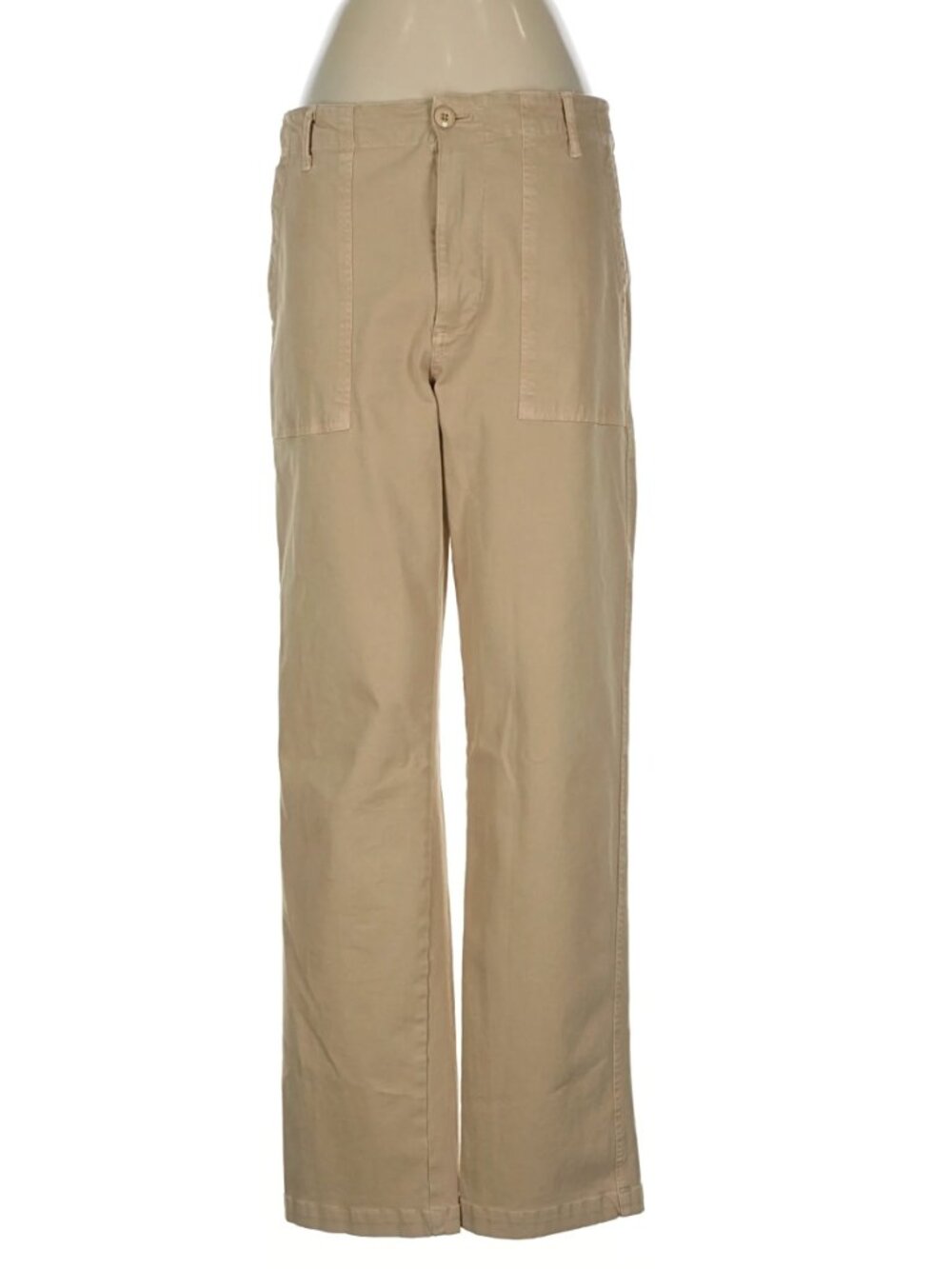 Kule The City Work Pants Womens 8 Lightweight Straight Leg Cotton Trousers Sand